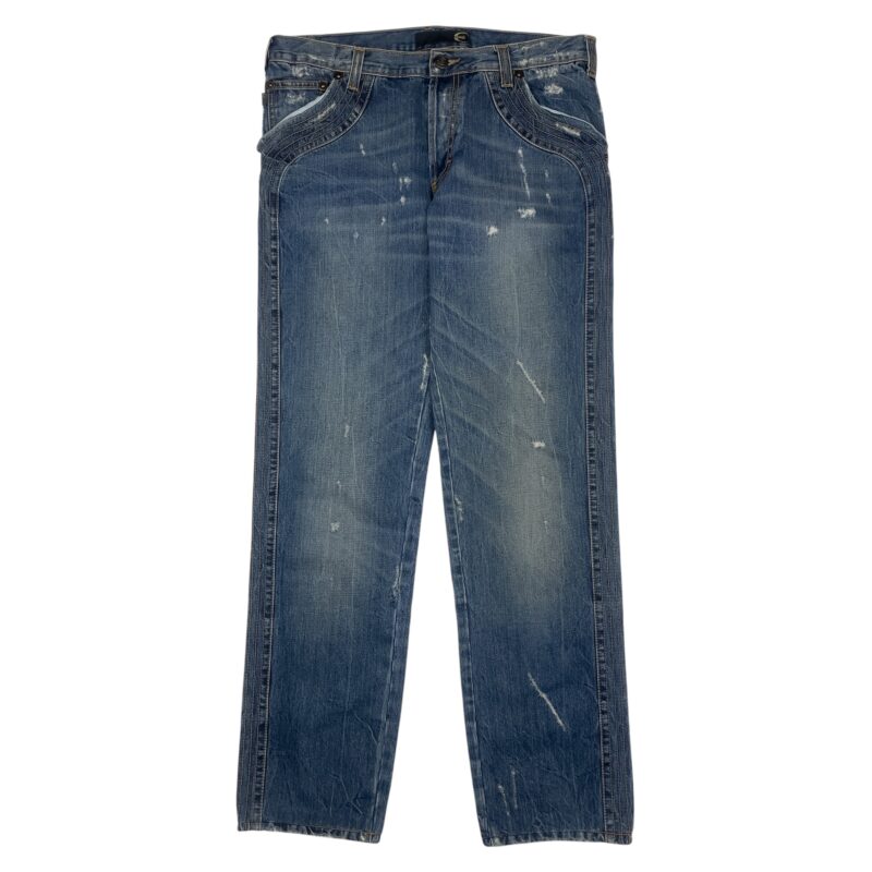 Just Cavalli Distressed Straight Denim Jeans