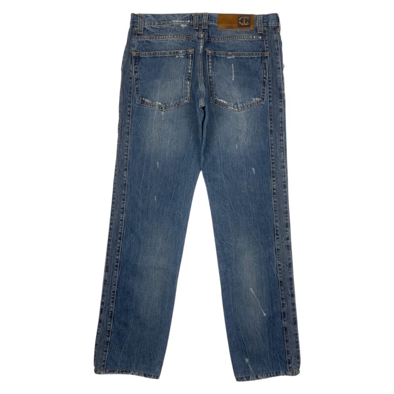 Just Cavalli Distressed Straight Denim Jeans