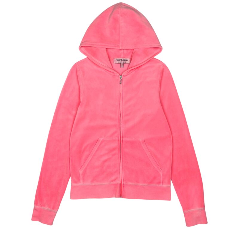 Juicy Couture Y2K S12 Diamante Zip Up Velour Track Hoodie